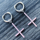 Light Pink 'Cross' Earring