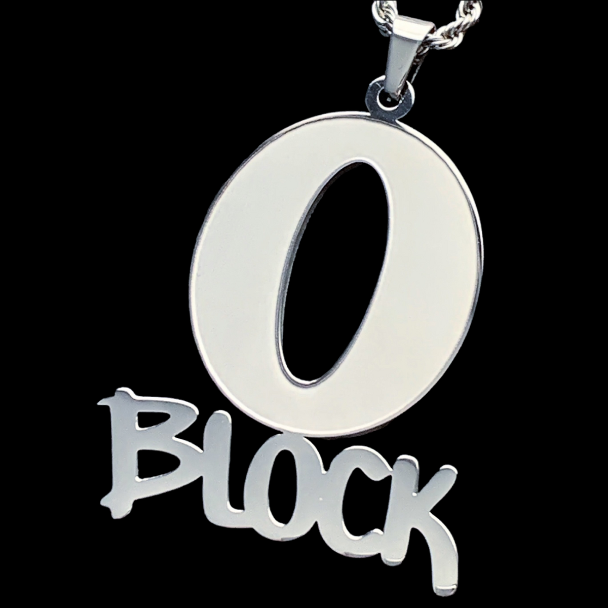 Etched 'O Block' Necklace – Legends Never Die Jewelry™