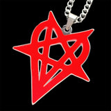 Red 'Heartagram' Necklace