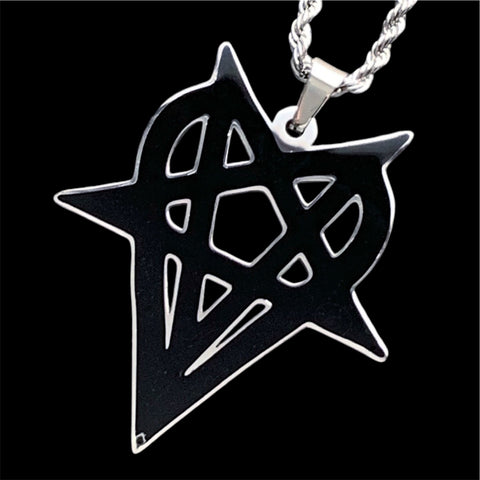 Black 'Heartagram' Necklace