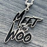 Black 'Meet the WOO' Necklace