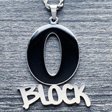 Black 'O Block' Necklace