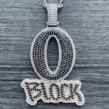 Iced Black 'O Block' Necklace