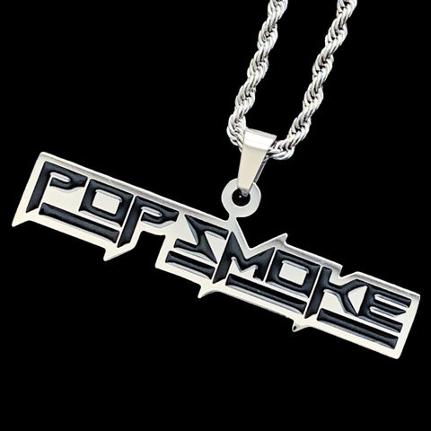 Black 'Pop Smoke' Necklace