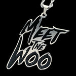Black 'Meet the WOO' Necklace
