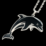 Black 'Dolphin' Necklace