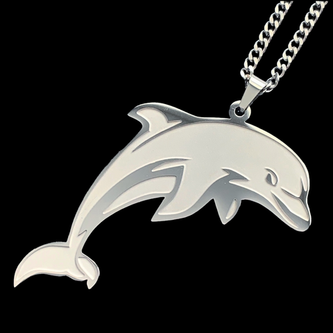 Etched 'Dolphin' Necklace