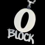 Etched 'O Block' Necklace